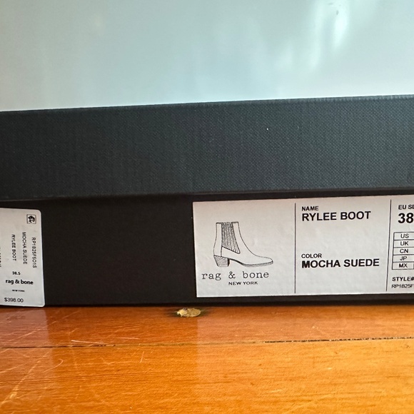 Rag & Bone Rylee Mocha Suede Booties, 38.5 EU, 8.5 US - Picture 7 of 10